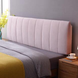 定制床头板软包装榻榻米无床垫双实木床罩大靠背织物可拆卸和可清