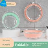 茶花可折叠脸盆家庭学生宿舍洗衣房婴儿脸盆便携式 压缩旅行洗