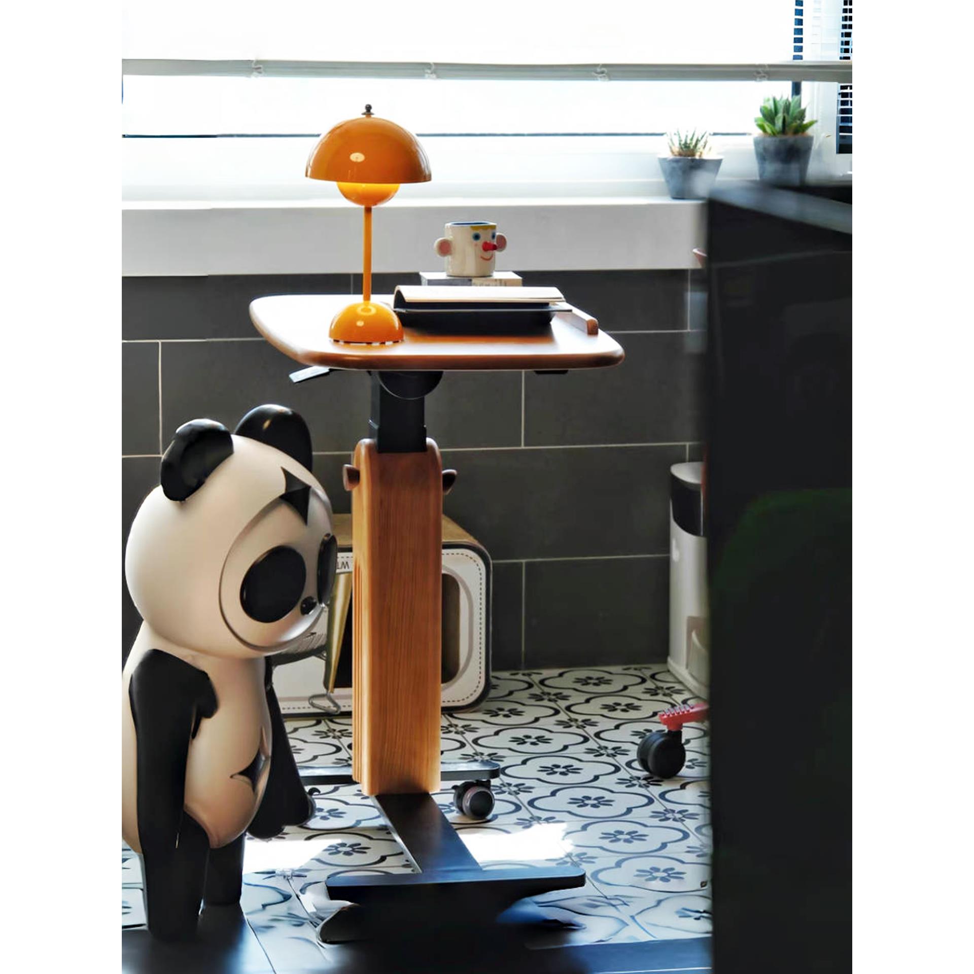 可移动折叠升降边几小推车中古家用实木学习休闲书桌子客厅床头柜