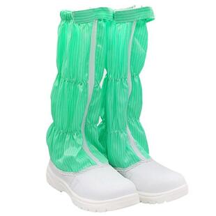 防静电安全鞋高筒钢包头防护洁净食品劳保中聚黑色防砸无尘鞋长筒