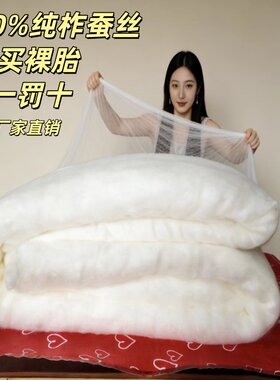 柞蚕丝被芯裸胎定做蚕丝被