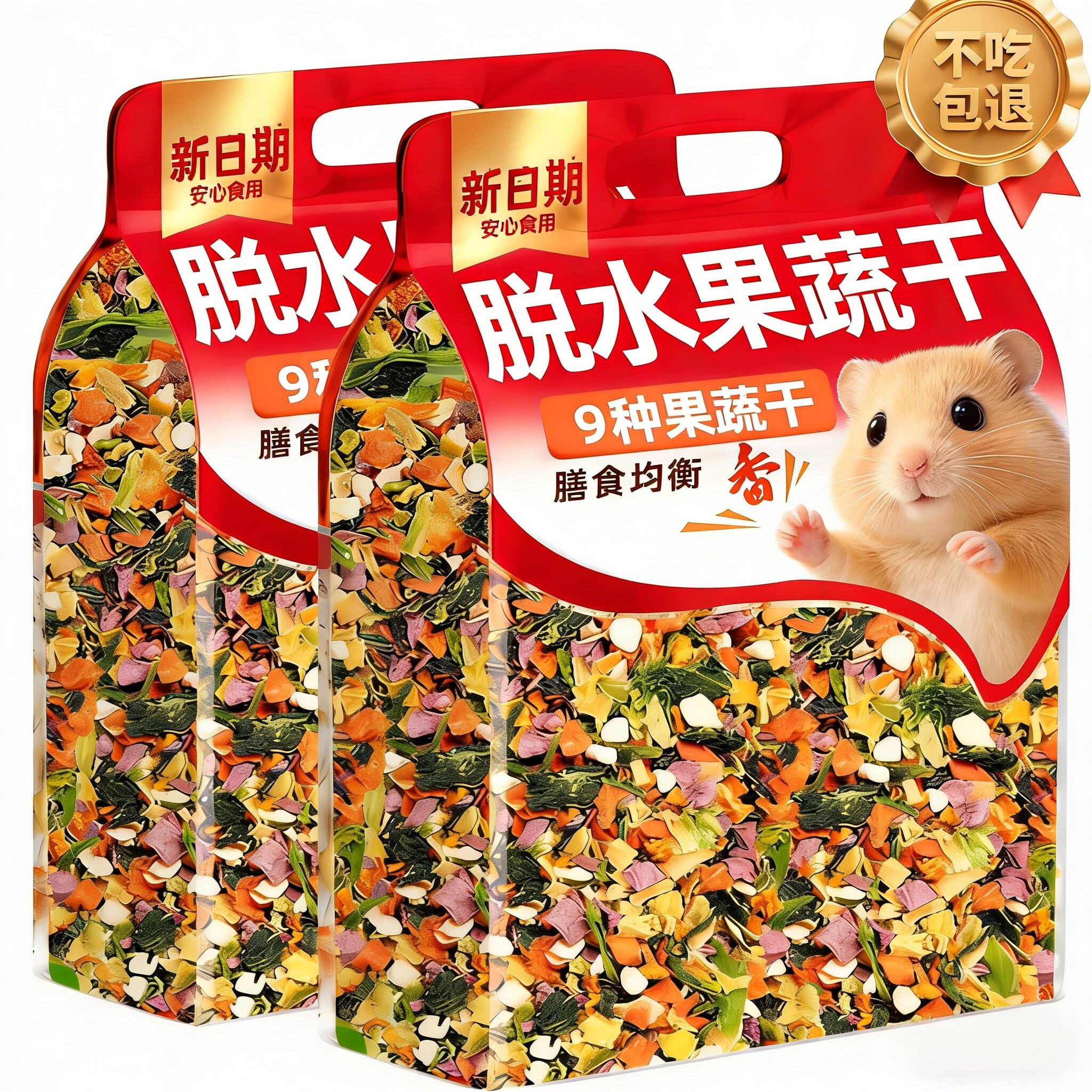 脱水果蔬干仓鼠粮零食混合蔬菜干非冻干龙猫荷兰猪花枝鼠兔子粮草