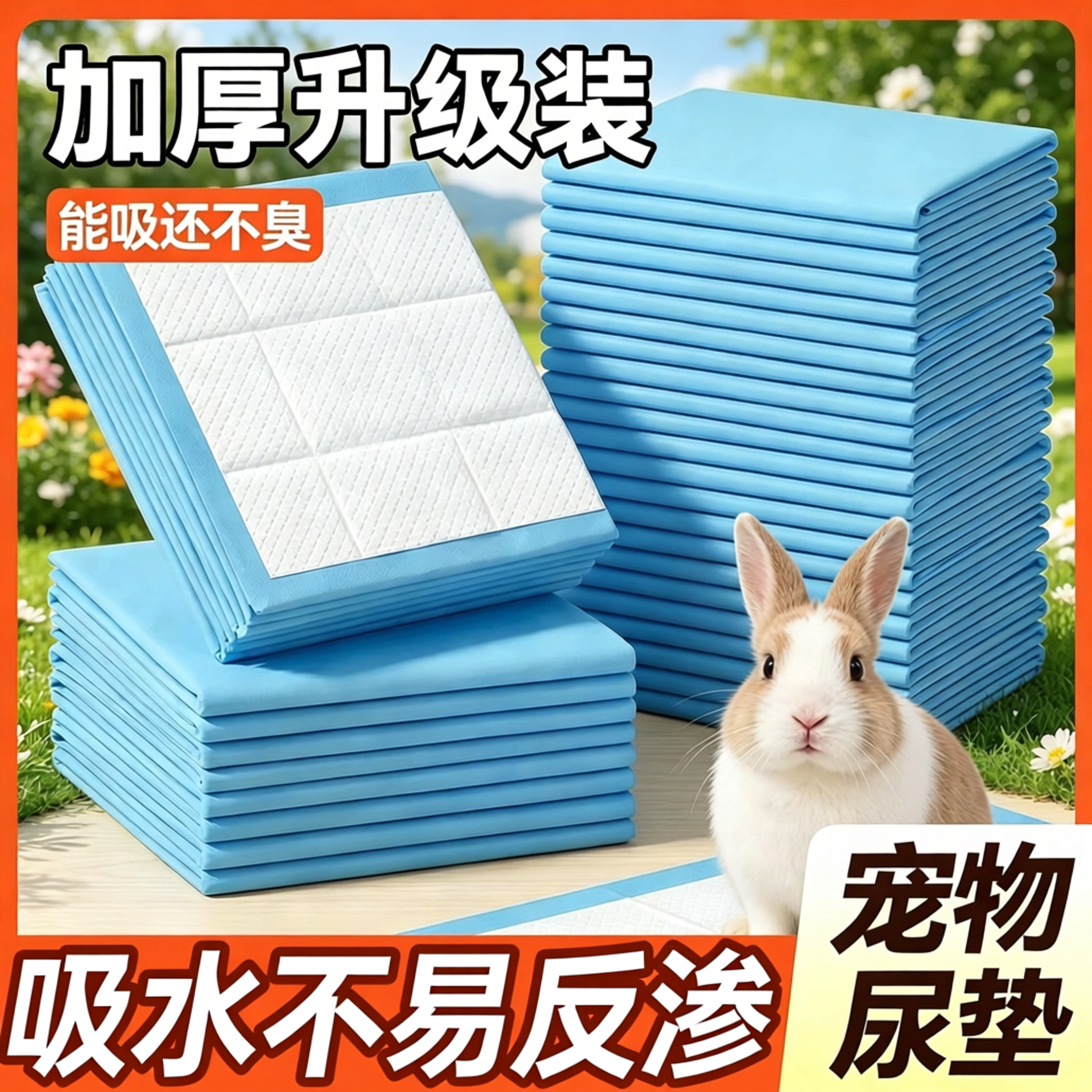 宠物兔子尿垫加厚除兔粪便一次性臭大号尿不湿尿布尿片厕所