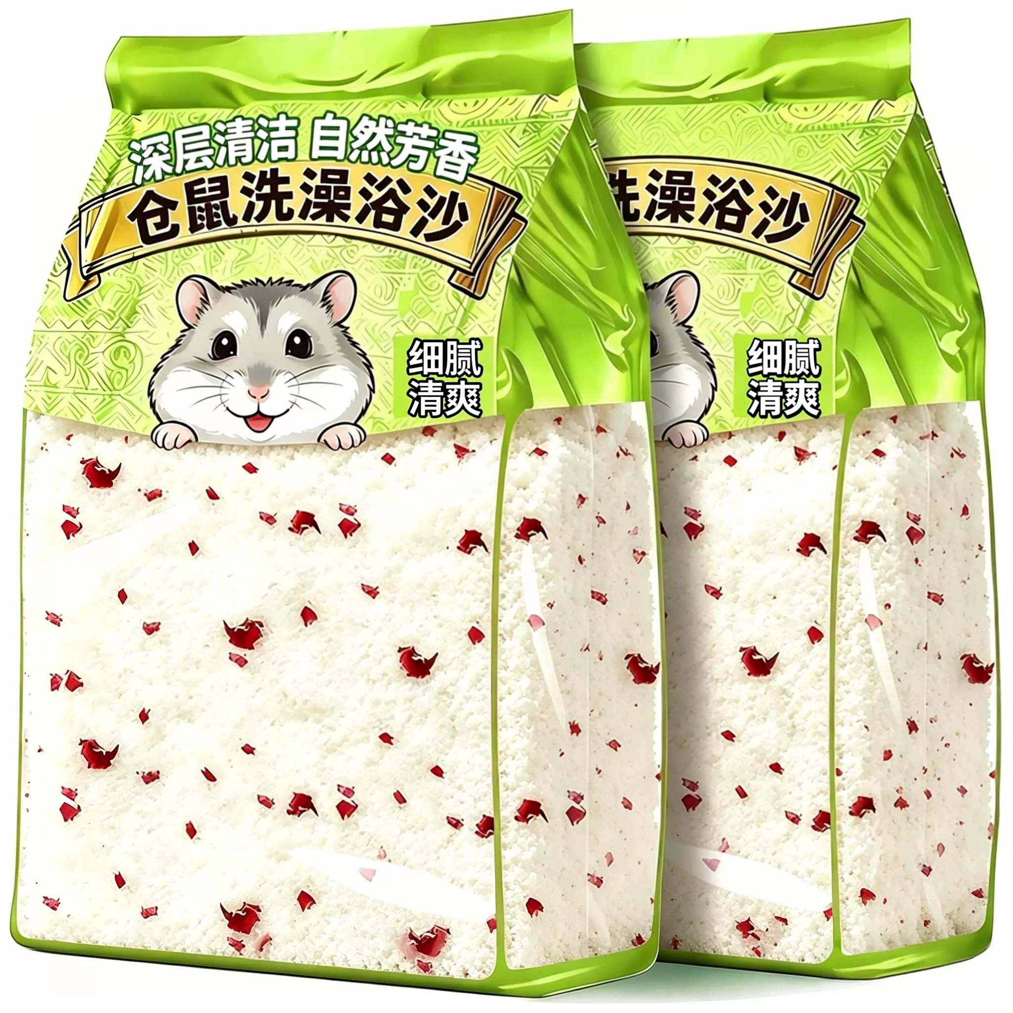 仓鼠浴沙专用尿沙金丝熊龙猫二合一洗澡的杀细沙子宠物臭非砂子菌