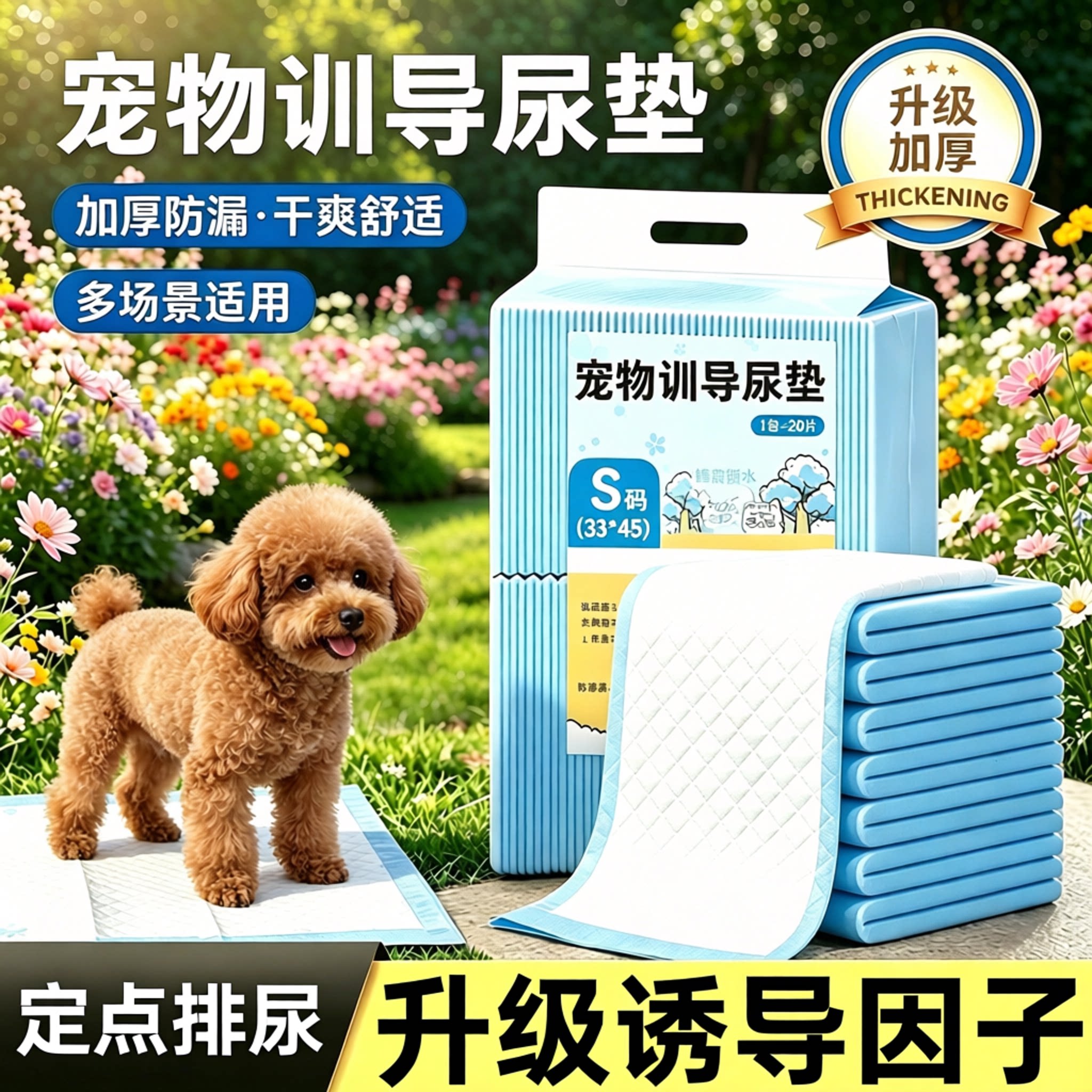 宠物训导尿垫狗尿片加厚除臭一次性猫狗通用大号定点排尿不湿厕所