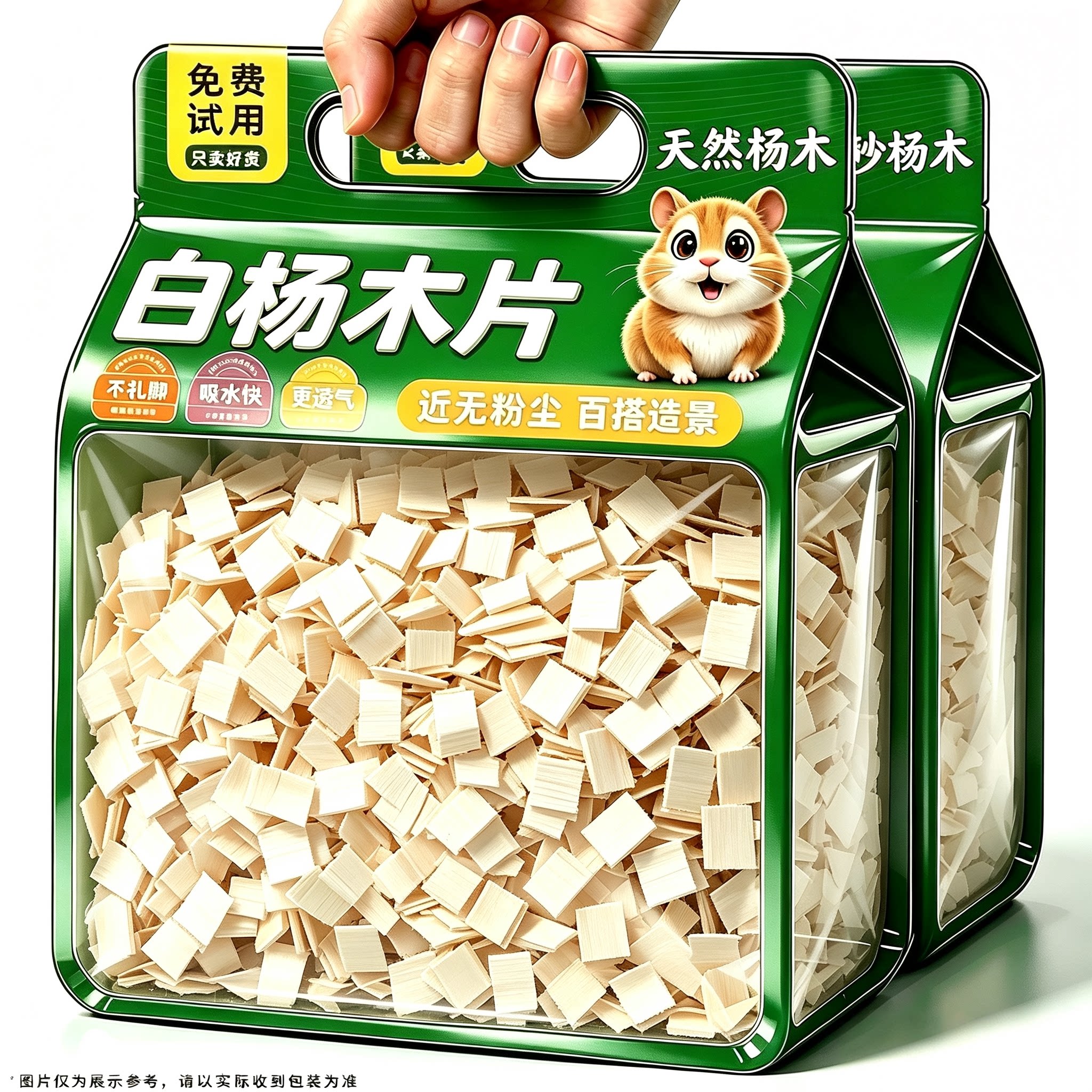 仓鼠垫料白杨木片透气低尘吸湿