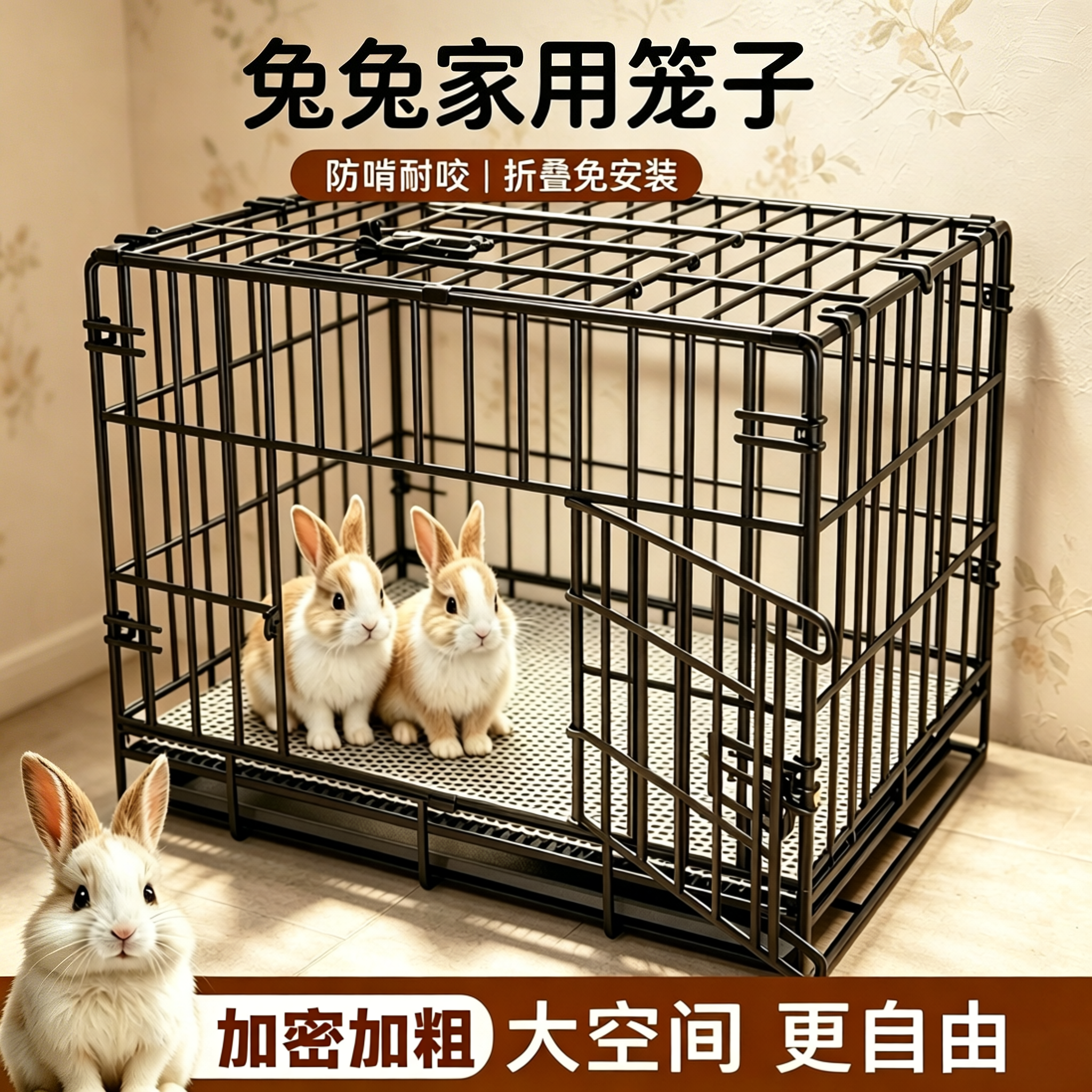 兔子专用笼子!豪华别墅家用大号