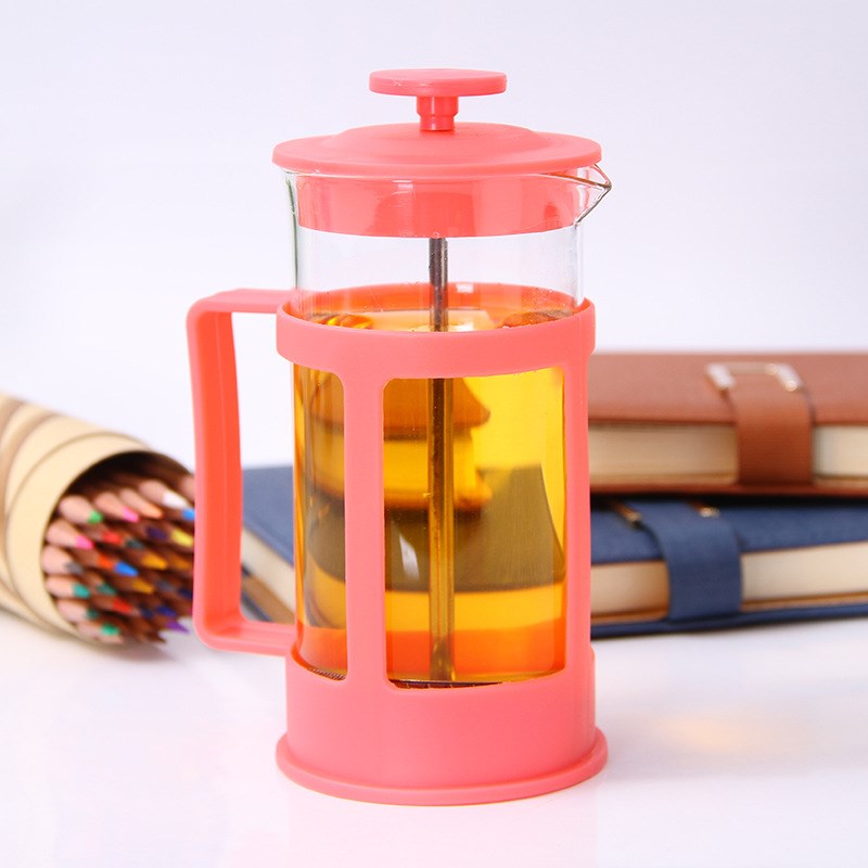 厂家直供法式多功能咖啡压滤壶 B带茶隔塑料冲茶器 法压壶