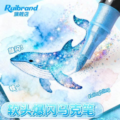 【会闪光的马克笔】亮晶晶带闪粉