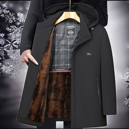 正品断码特价高档男仿貂绒派克服爸爸装中老年外套防风棉袄外套男