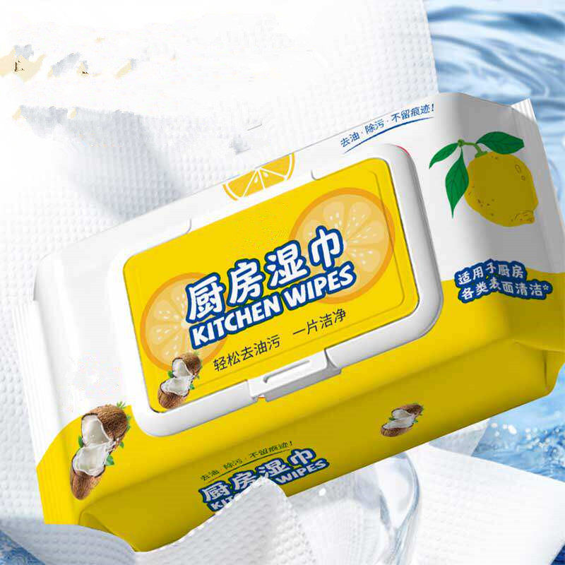 厨房湿巾去油污湿巾一次性清洁湿巾去污家用油烟机煤气灶台清洁纸