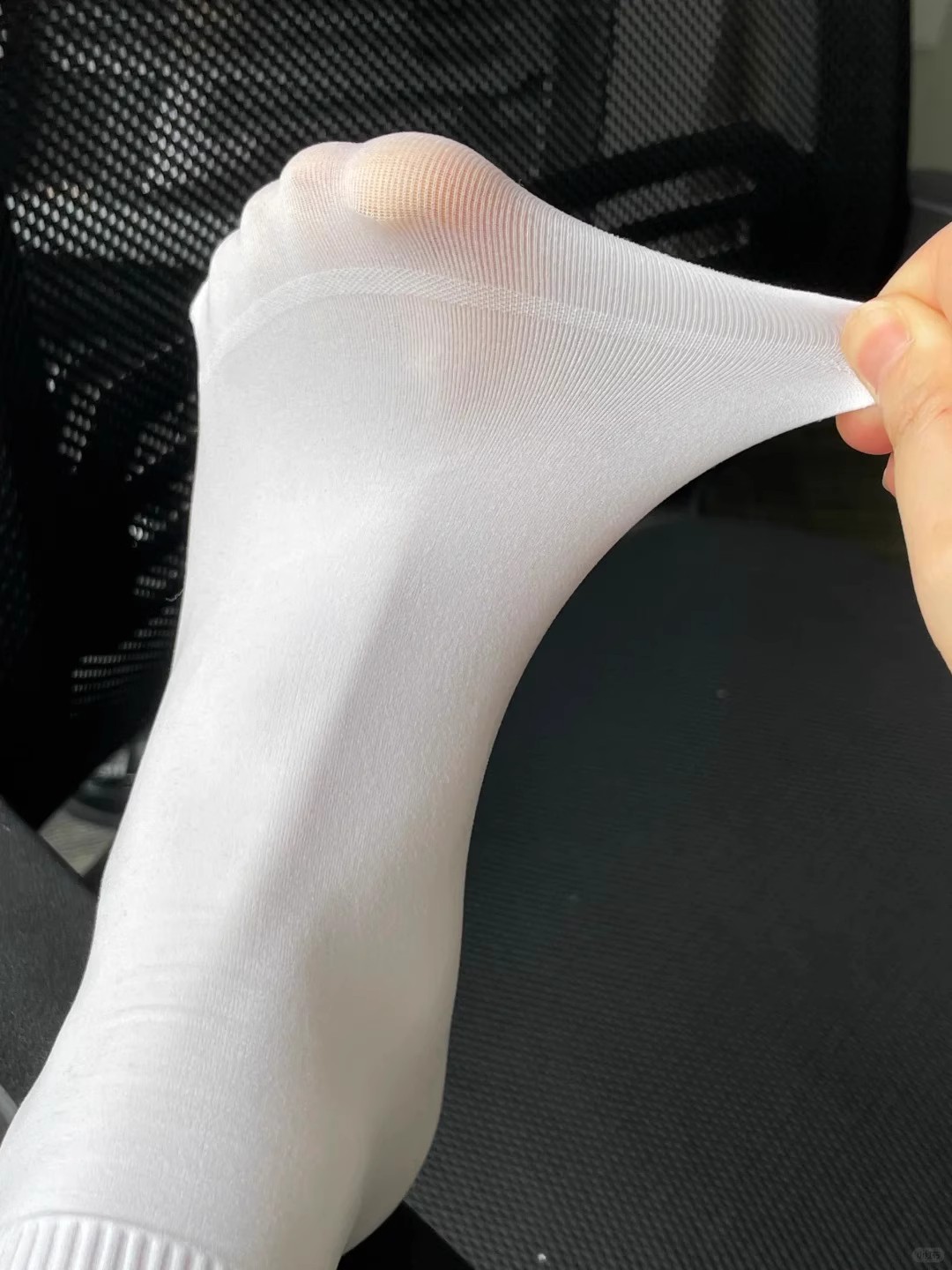 白色冰絲襪子中筒襪天鵝絨
