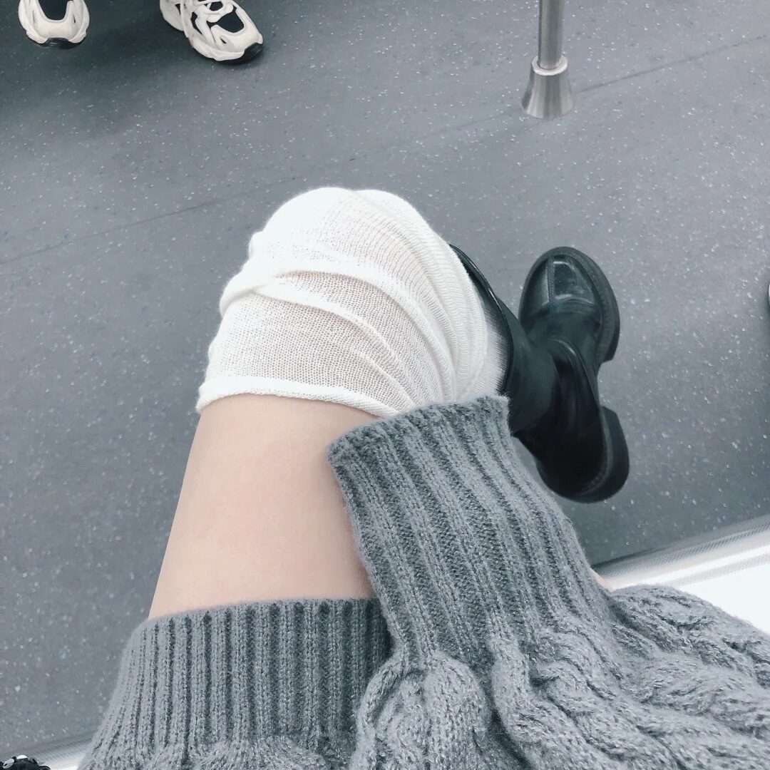 长筒袜女秋冬款棉袜搭配靴子