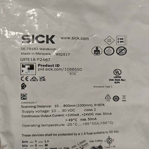 可维修西克光电传感器GRTE18-P2467 订货号1066550议价