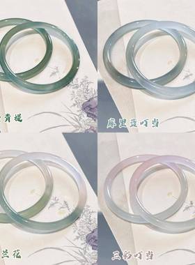 小红书同款一步一响玻璃仿玉手镯女细条干枯玫瑰色古风闺蜜叮当镯