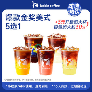 经典 打工人必备 之选 爆款 5选1电子优惠券 金奖美式 瑞幸咖啡