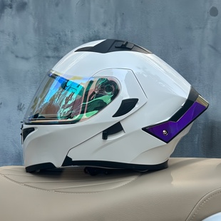 SHOEI拉力盔摩托车头盔男女揭面盔双镜片3C认证机车四季全盔蓝牙