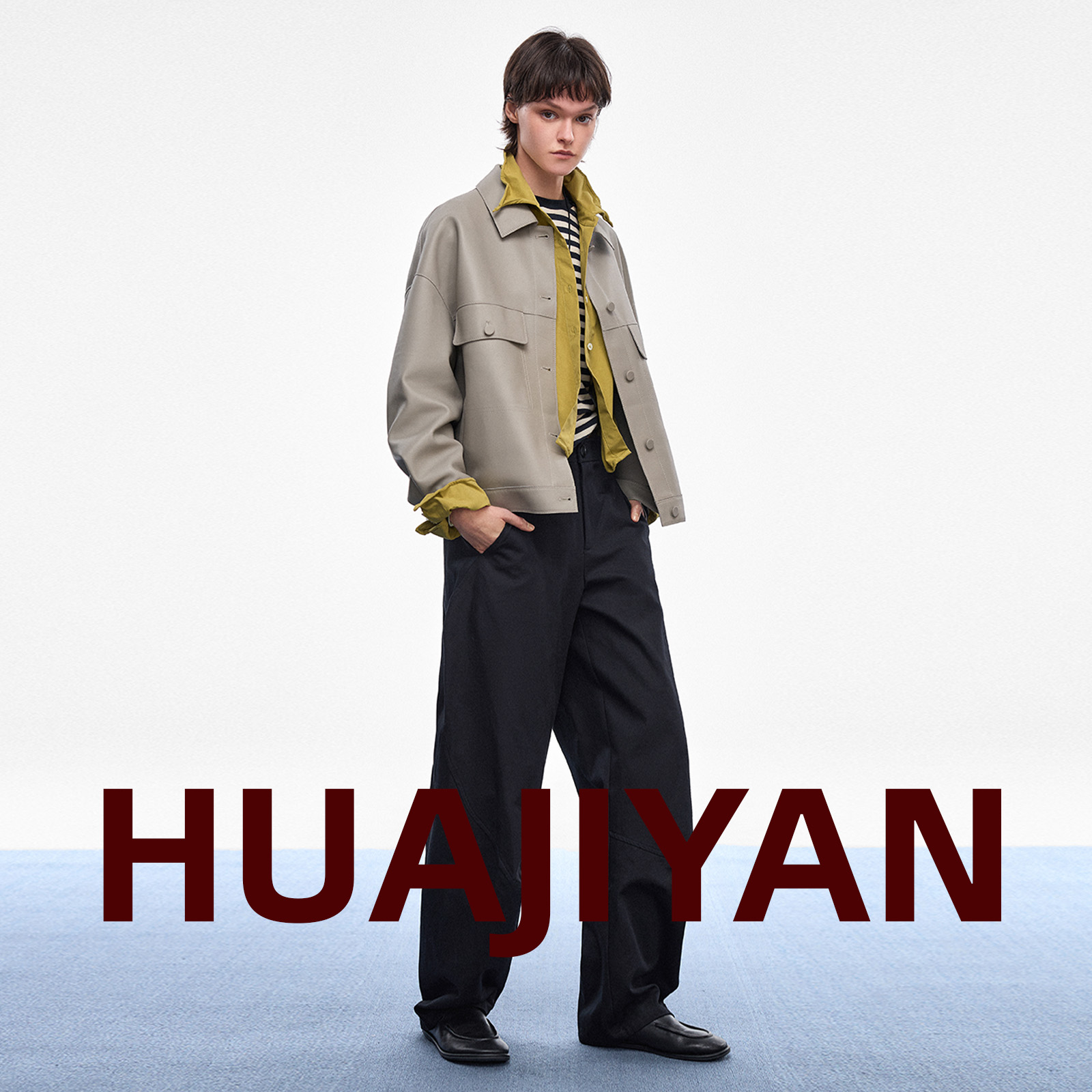 华吉言【润玉】A级小羔羊皮超薄针织里布皮包扣皮衣