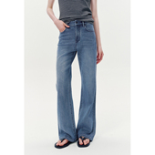 华吉言 女 显瘦百搭直筒牛仔裤 火柴棍 土耳其浆染面料微喇修身