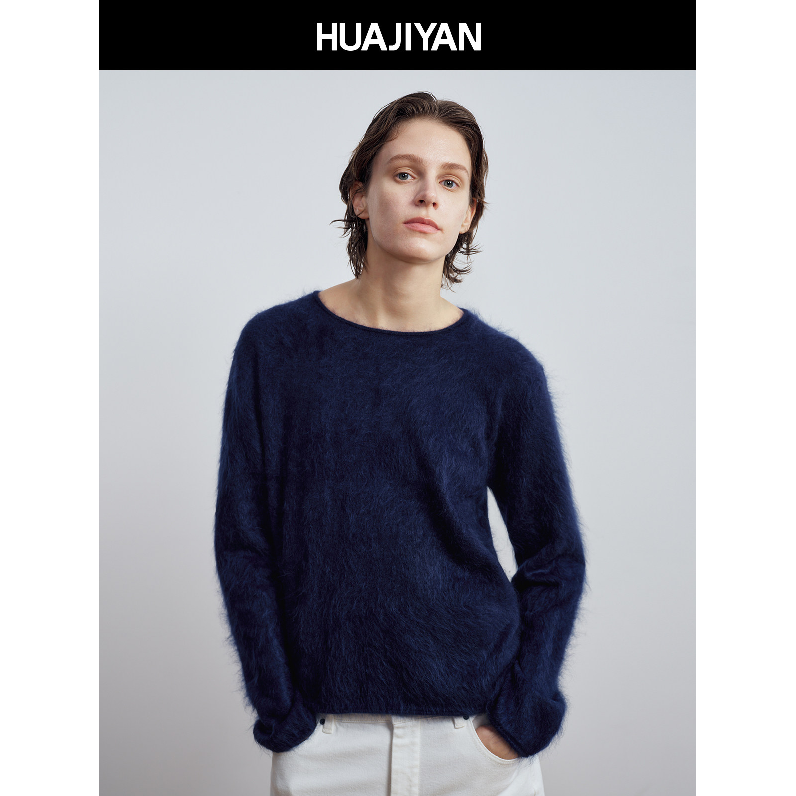 华吉言【羊绒卷】100山羊绒拉绒轻柔卷边领口套头毛衣,女装/女士精品,毛衣,淘宝优惠券,粉丝福利购,淘宝优惠卷