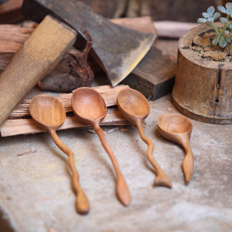 。黑胡桃木勺子木料樱桃木木工挖勺板材木艺餐具手工边角木材料