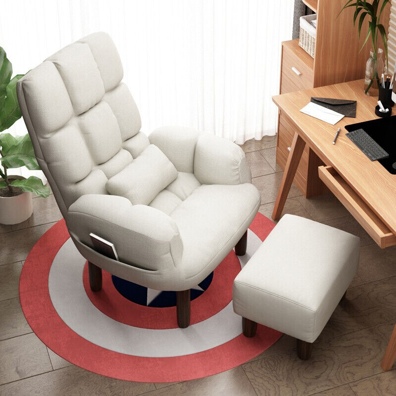 适用于沙发椅电脑椅现代简约单人懒人椅子家用客厅日式折叠躺椅靠