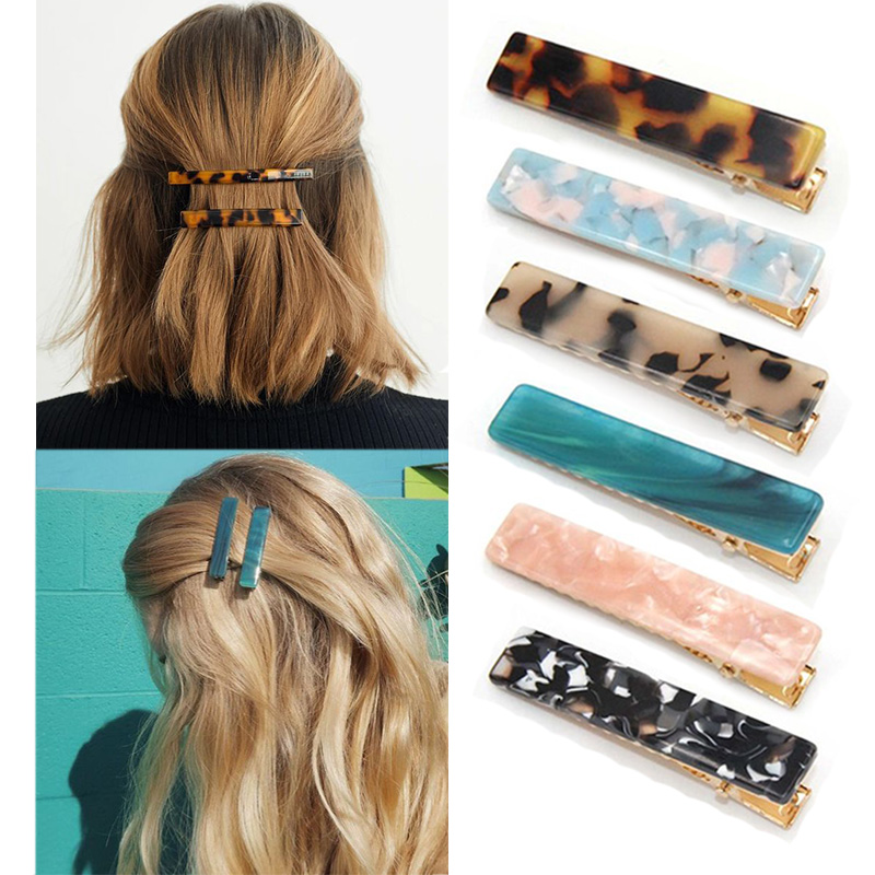 Fashion Women Metal Acetate Hair Pin Clip Leopard Hair Clip