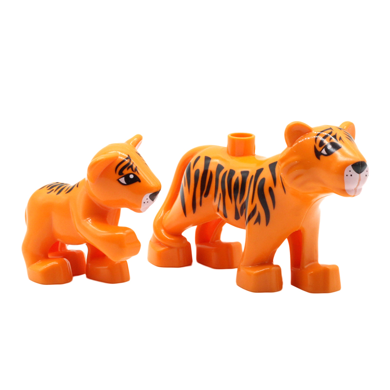 Zoo Animals Series Set Big Size Building Blocks Assemble Acc