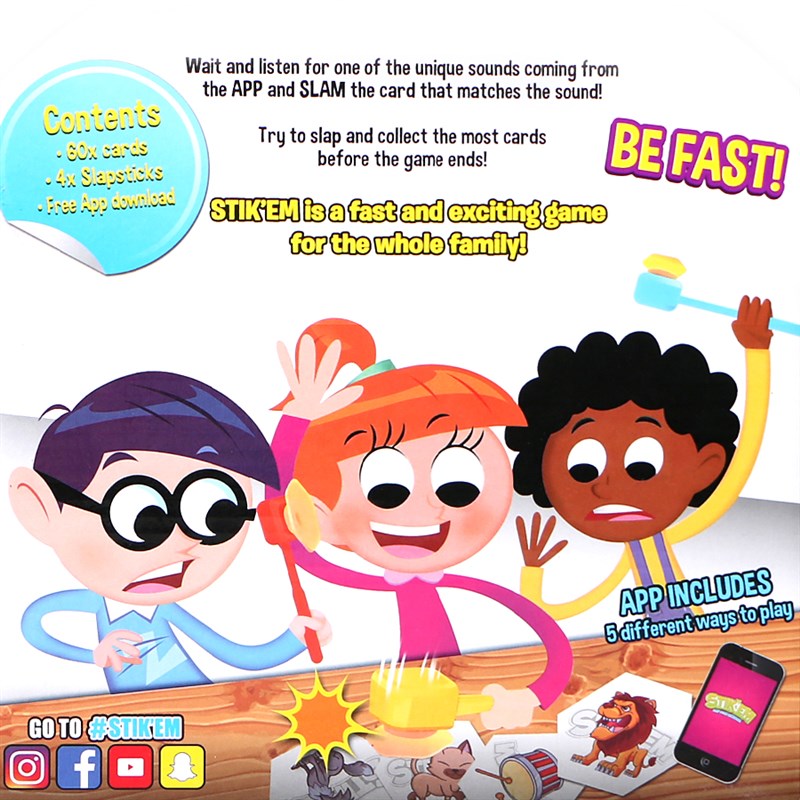Stikem Slammer Card Games,slap stick challenge,Stikem i