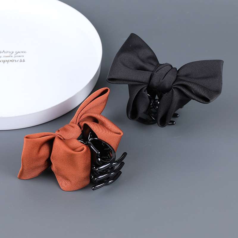 High-grade hair clip headwear women bow clip autumn and wint