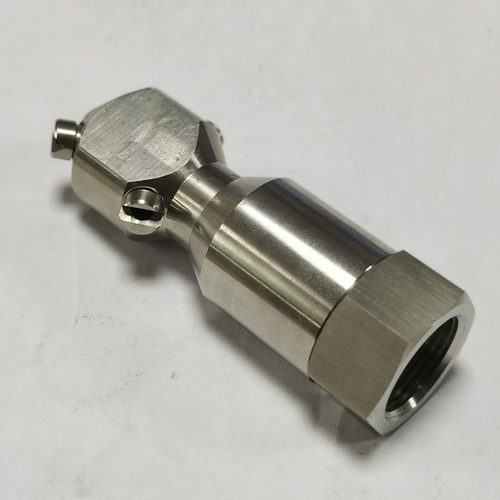 不锈钢360度自动旋转罐瓶清洗喷嘴 无死角桶装水冲洗扇形高压喷头