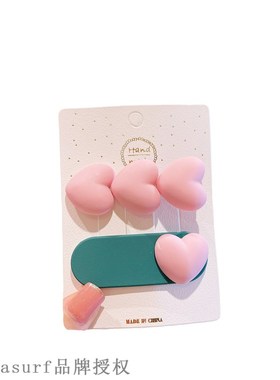 Japan and South Korea candy girl love hairpin color matchin