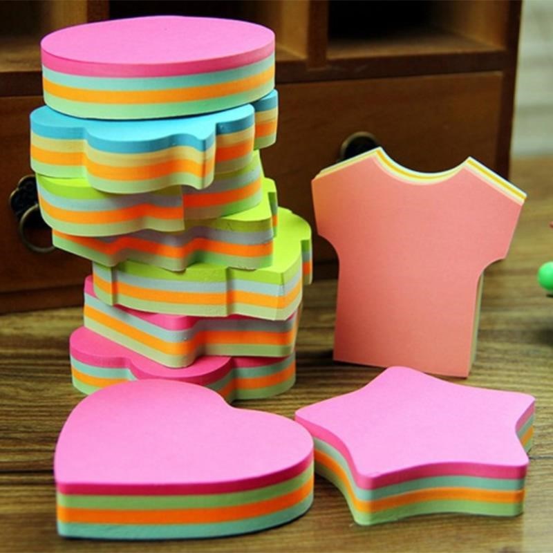 100 Pages Multicolor Sticky Notes Cute Love Memo Pads Stick