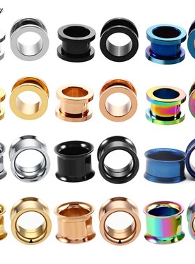 Alisouy 1PC 2-30mm Ear Gauges 316L Stainless Steel Ear Tunne