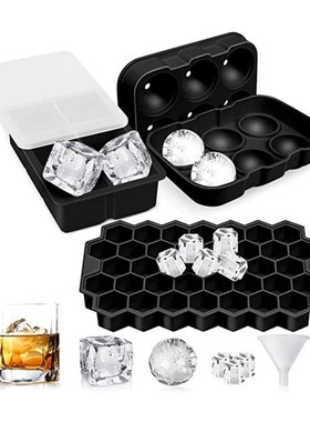 Silicone ice cube tray bar whiskey large square ice mold wit