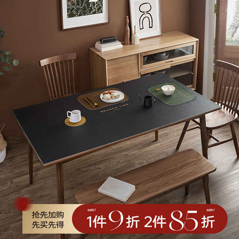 2023范店现代简约餐桌垫桌垫防水防烫厚皮革桌子垫北欧风格茶几垫