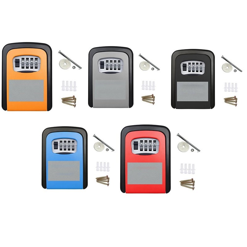 Key Safe Box Outdoor Digit Wall Mount Combination Password L