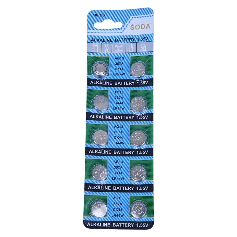 Set of 10 Batteries AG13 LR44 G13-A D303 L1154 L1154F EPX76