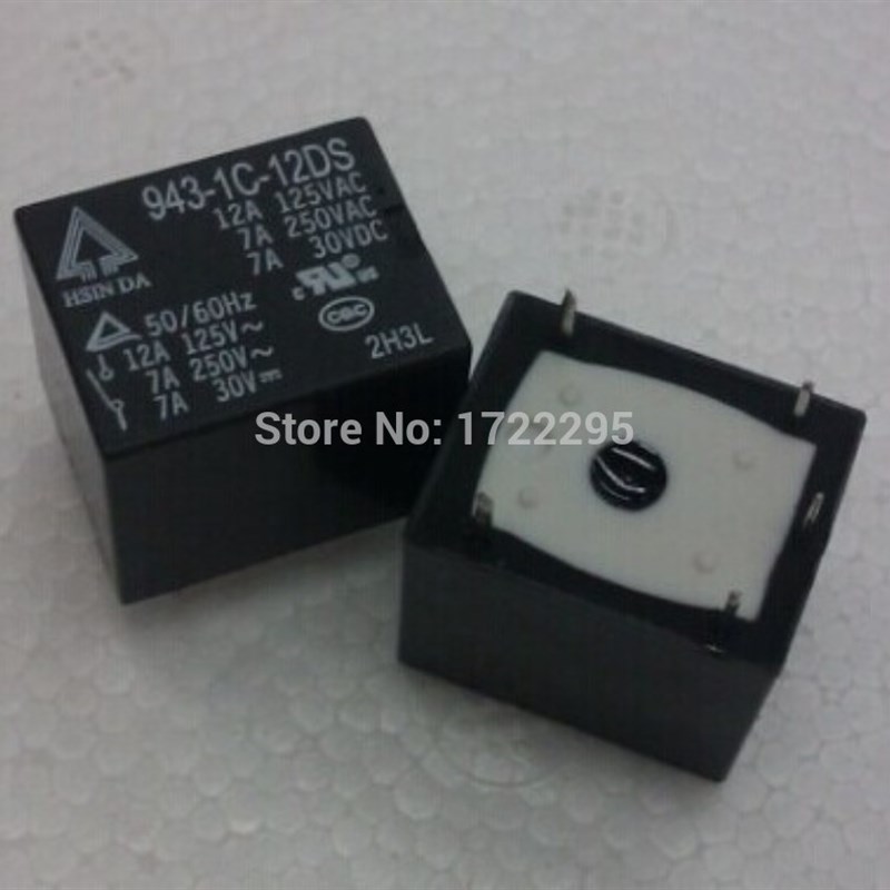 FREE SHIPPING New Relay 12V 943-1C-12DS 5 pin T73 one open a