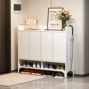 钢制鞋柜家用门口收纳一体靠墙入户室内玄关鞋架新2024爆款铁皮柜