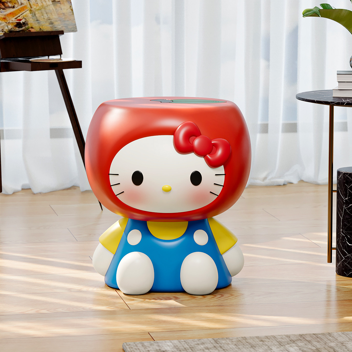 HelloKitty苹果猫换鞋凳落地摆件客厅鞋柜儿童房边几装饰乔迁礼物
