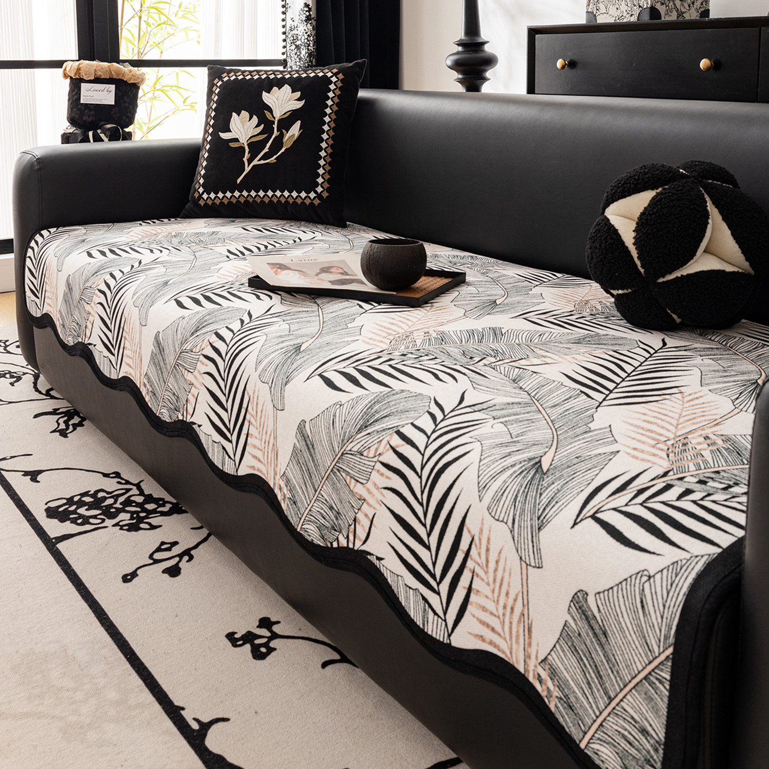 速发异形沙发发秋冬新0皮沙垫坐垫子2款25新款防滑沙发垫布一片式