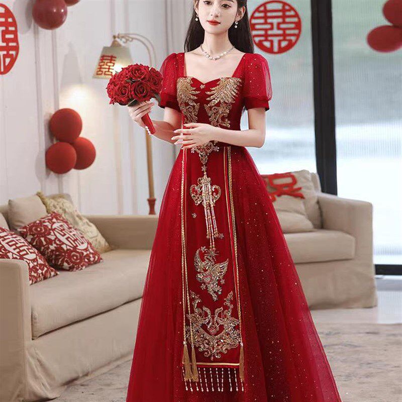 速发新中式大码敬酒服新娘2025新款结婚订婚出阁秀禾服高级感