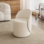 速发简约轻奢卧室主卧化妆凳奶感风旋羔绒高级油可羊转梳妆椅