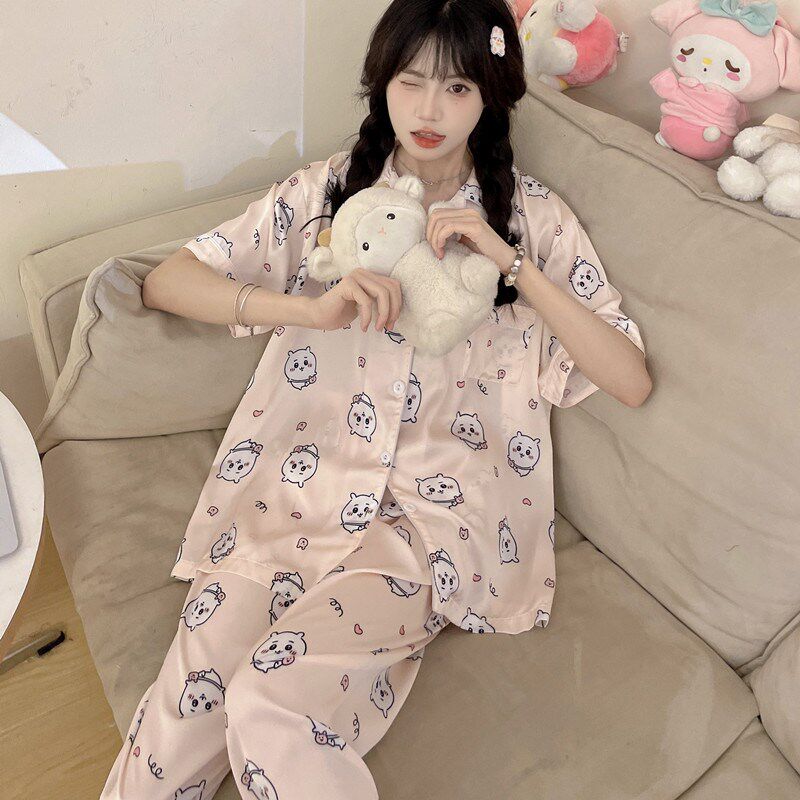 速发chiikawa吉伊睡衣夏季短裤可爱吉伊卡哇家居服套装