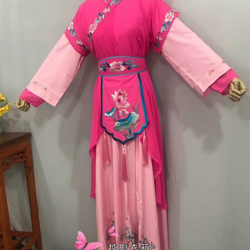 速发荷花宫装越剧黄梅戏曲演出服装古装花旦丫鬟宫娥村姑服越剧衣