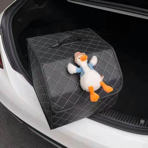 汽车后背收纳箱 玩偶鸭子 云朵 蝴蝶结款式可爱车载