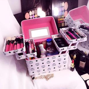 专业多层化妆箱超大容量家用品收纳盒女手提便携防水多功能分类包