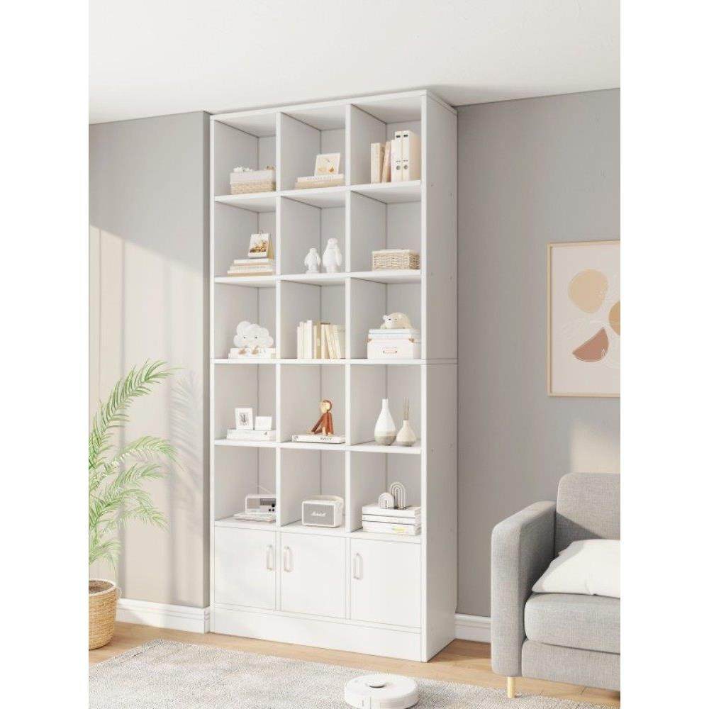 书架书柜落地靠墙置物架一体带门防尘储物柜高2米2家用客厅收纳架,住宅家具,书架,淘宝优惠券,粉丝福利购,淘宝优惠卷