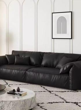 意式简约现代免洗科技布艺沙发北欧风客厅baxter大象耳朵黑色三人